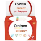 CENTRUM - Energy με Βιταμίνες, Μέταλλα, Ginseng και Ginkgo Biloba 30 δισκία