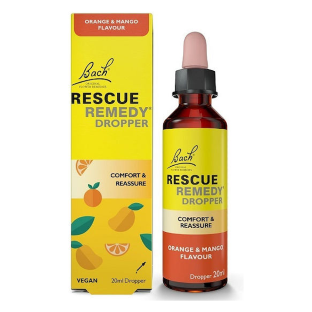 POWER HEALTH - Dr. Bach Rescue Remedy Drops, Ανθοΐαμα σε Σταγόνες για Χαλάρωση με Πορτοκάλι και Μάνγκο 20ml, 1τμχ