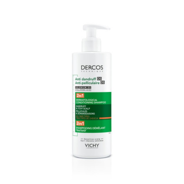 VICHY - Dercos Anti Dandruff Ds 2in1 Shampoo & Conditioner Αντιπυτιριδικό Σαμπουάν & Conditioner 390ml