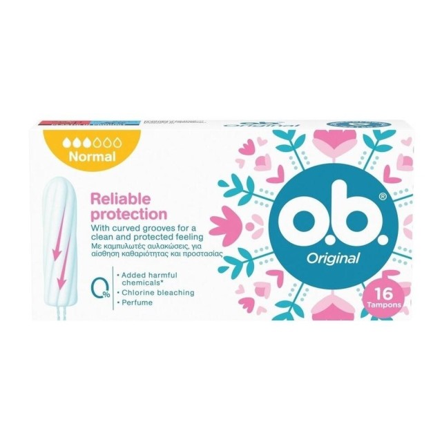 O.B. - Original Normal Reliable Protection Ταμπόν Για Ελαφριά - Μέτρια Ροή 16 Τεμάχια