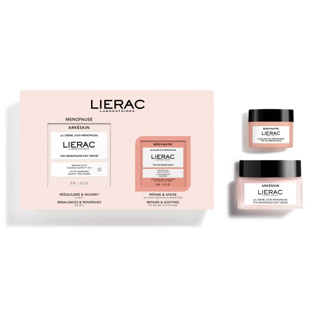 LIERAC - Promo Arkeskin Κρέμα Ημέρας Για Την Εμμηνόπαυση 50ml & Body-Nutri Βάλσαμο SOS Επανόρθωσης 30ml