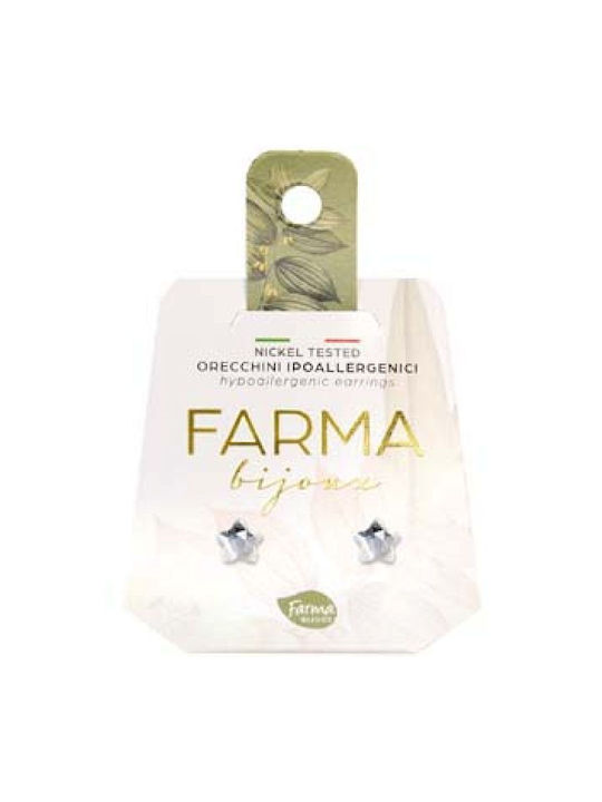 FARMA BIJOUX - Υποαλλεργικά Σκουλαρίκια Αστέρια Κρύσταλλα 8mm (BE42C01) 1 Ζευγάρι