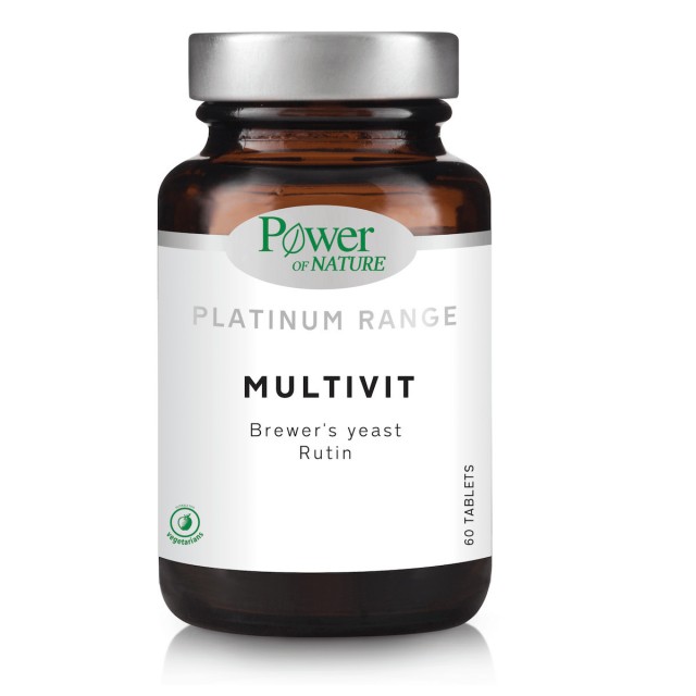 POWER HEALTH - Platinum Range Multivit Πολυβιταμίνη με Μαγιά Μπύρας & Ρουτίνη 60 Ταμπλέτες