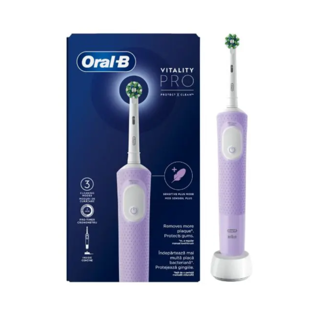 ORAL-B - Vitality Pro Επαναφορτιζόμενη Ηλεκτρική Οδοντόβουρτσα Λιλά Mist 1τμχ