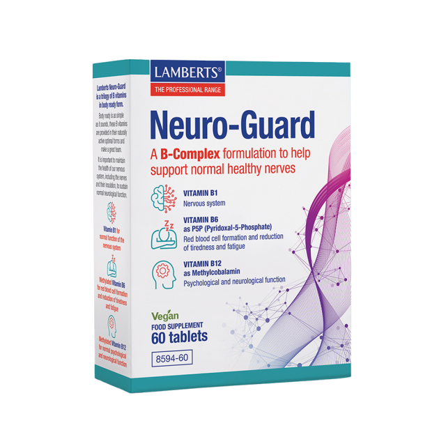 LAMBERTS - Neuro-Guard Σύμπλεγμα Βιταμινών Β & Β12 Συνδυασμός για την Υποστήριξη της Φυσιολογικής Λειτουργίας του Νευρικού Συστήματος 60tbs
