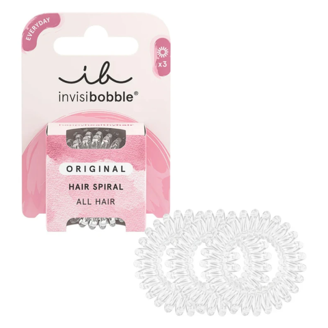INVISIBOBBLE - Original Crystal Clear Λαστιχάκια Μαλλιών Διάφανα 3τμχ