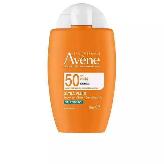 AVENE - Eau Thermale Ultra Fluid Oil Control - Αδιάβροχη Αντηλιακή Κρέμα Προσώπου SPF50+ 50ml