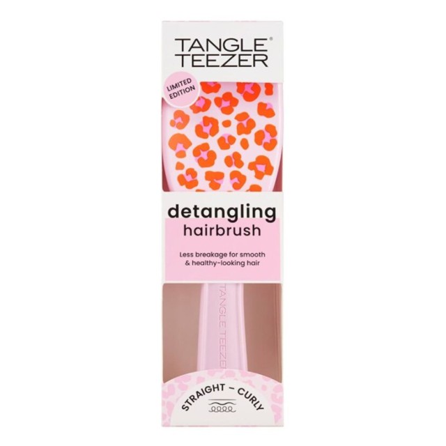 TANGLE TEEZER-  The Ultimate Detangler Fine & Fragile Βούρτσα για Βρεγμένα & Στεγνά Μαλλιά Vibrant Leopard - Printed Pink 1τμχ