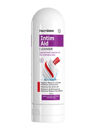 FREZYDERM - Intim Aid Cleanser Ειδικό Καθαριστικό για Τοπικούς Ερεθισμούς και Διαταραχές της Αιδοιοκολπικής Περιοχής pH5.0 200ml