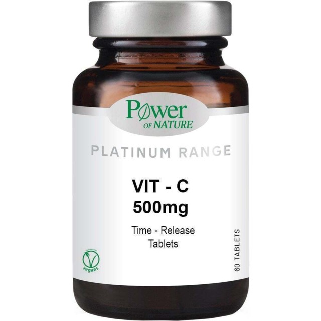 POWER HEALTH - Platinum Range Vit-C 500mg Βιταμίνη C Βραδείας Αποδέσμευσης 60tabs