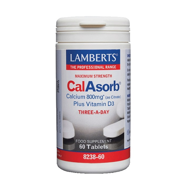 LAMBERTS - Calasorb Calcium 800mg plus Vitamin D3 60tabs