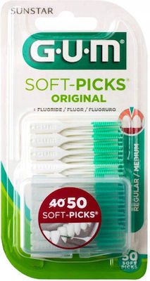 GUM - Soft Picks Regular/Medium Μεσοδόντιο Βουρτσάκι Μιας Χρήσης, 50τμχ