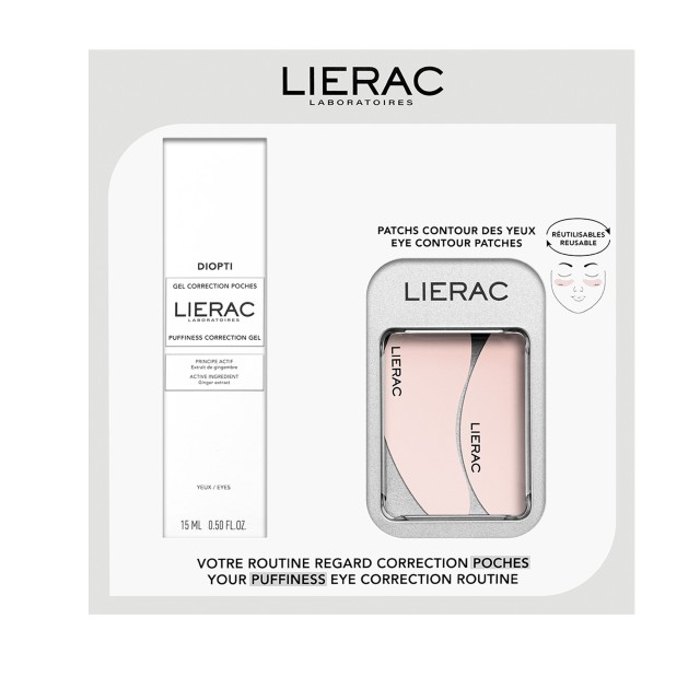 LIERAC - Promo Diopti Gel Διόρθωσης Για Τις Σακούλες 15ml & Επαναχρησιμοποιούμενα Patches Για Τα Μάτια 1 Ζευγάρι