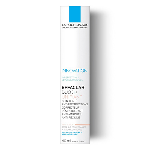 LA ROCHE POSAY - Effaclar Duo +M Unifiant Light Shade Επανορθωτική Κρέμα Για Την Ακνεϊκή Επιδερμίδα Με Χρώμα Ελαφριά Απόχρωση 40ml