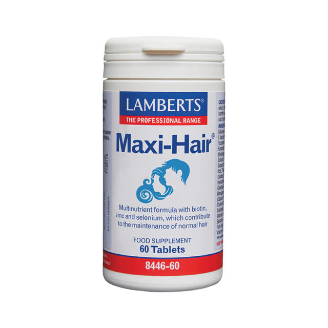 LAMBERTS - Maxi-Hair® Πολυβιταμίνη με Μικροθρεπτικά Συστατικά για Υγιή Μαλλιά 60tabs