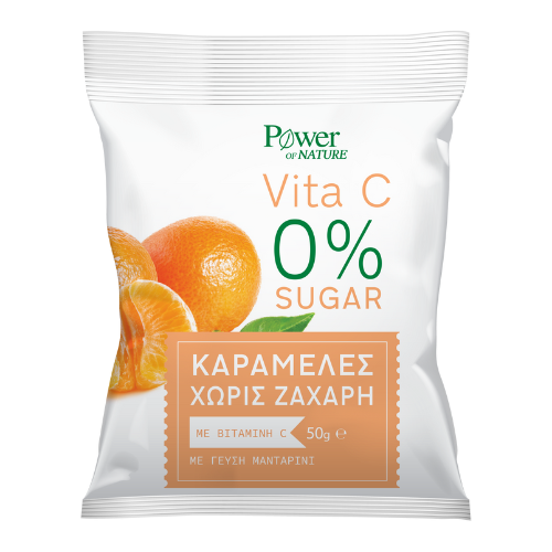 POWER HEALTH - Vita C 0% Sugar Καραμέλες Χωρίς Ζάχαρη με Βιταμίνη C 50g