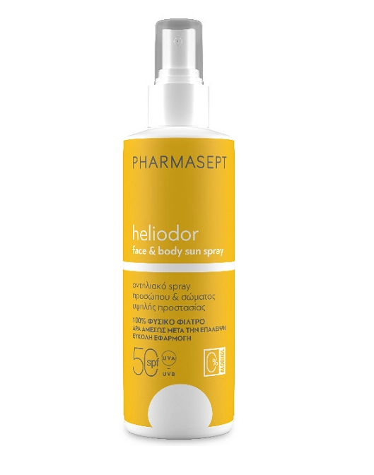 PHARMASEPT - Heliodor Αντηλιακή Λοσιόν Προσώπου και Σώματος SPF50 σε Spray 165gr