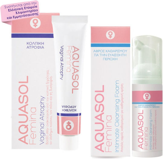 AQUASOL - Femina Vaginal Atrophy 30 ml + Δώρο Aquasol Femina Intimate Cleansing Foam 40 ml