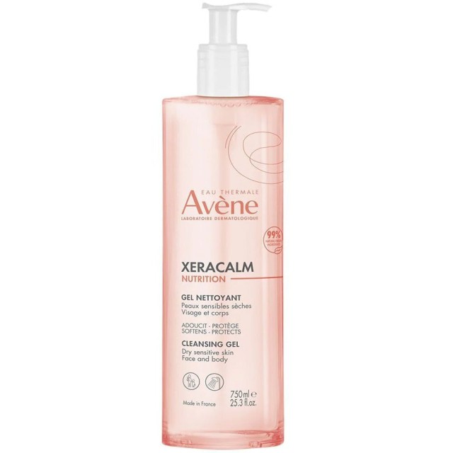 AVENE - XeraCalm Nutrition Cleansing Gel Τζελ Καθαρισμού για Πρόσωπο & Σώμα, 750ml