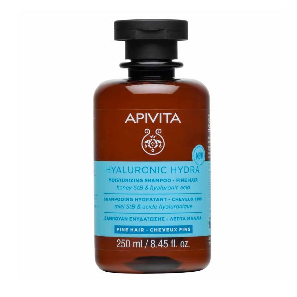 APIVITA - Hyaluronic Hydra Σαμπουάν Ενυδάτωσης για Λεπτά Μαλλιά με Honey STB + Υαλουρονικό Οξύ, 250ml