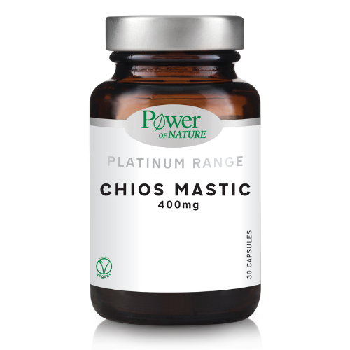 POWER HEALTH - Platinum Range Chios Mastic Μαστίχα Χίου σε Σκόνη (ρητίνη) Υψηλής Καθαρότητας & Απόδοσης 400mg 30caps