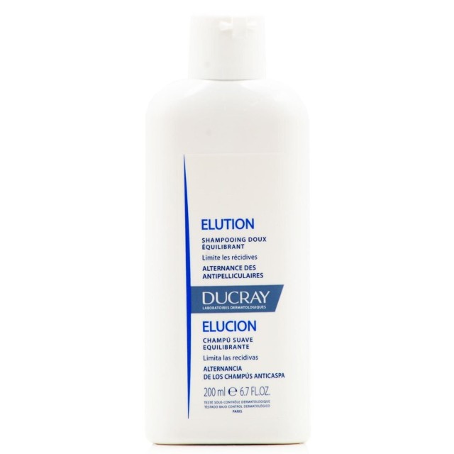 DUCRAY - Elution Shampooing Σαμπουάν για Κανονικά/Εύθραυστα Μαλλιά Μειώνει την Υποτροπής της Πιτυρίδας 200ml