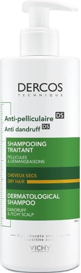 VICHY - Dercos Anti Dandruff DS Shampoo for Dry Hair Αντιπυτιριδικό Σαμπουάν Για Ξηρά Μαλλιά 400ml