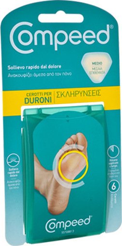 COMPEED - Blisters  Duroni Επιθέματα με Gel για τους Κάλους Medium 6τμχ