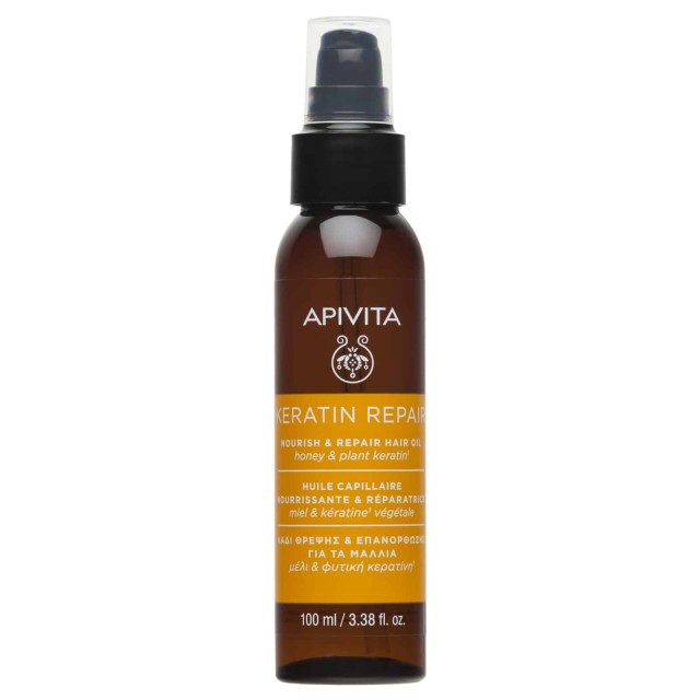 APIVITA - Keratin Repair Nourish & Repair Hair Oil Λάδι Θρέψης & Επανόρθωσης για τα Μαλλιά 100ml