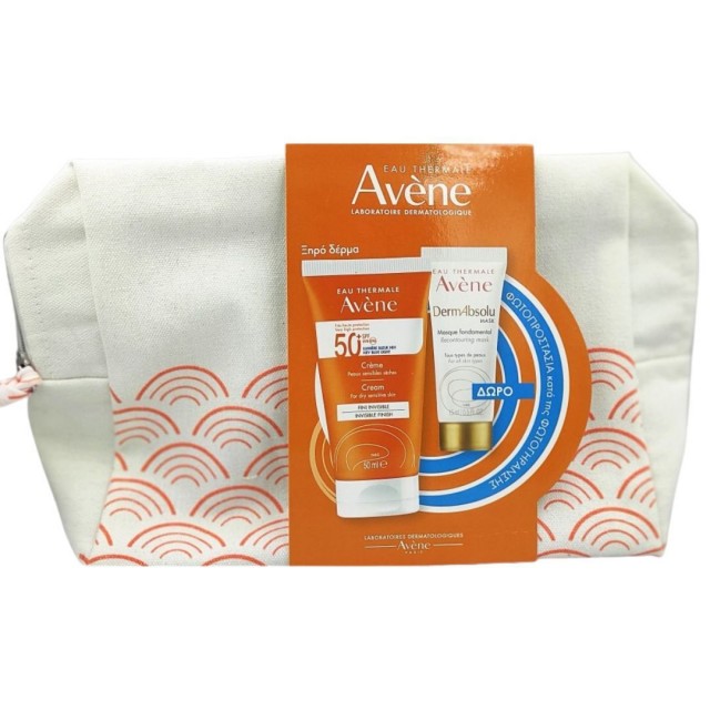 AVENE - Promo Cream SPF50+ Αντηλιακή Kρέμα Προσώπου για Ξηρό/Πολύ Ξηρό Δέρμα, 50ml & Δώρο Μάσκα Προσώπου Dermabsolu, 15ml