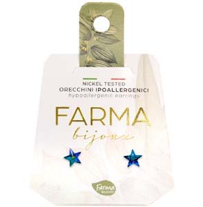 FARMA BIJOUX - Star 5mm Υποαλλεργικά Σκουλαρίκια Μπλέ Αστέρι (BE40C22) 1 Ζευγάρι