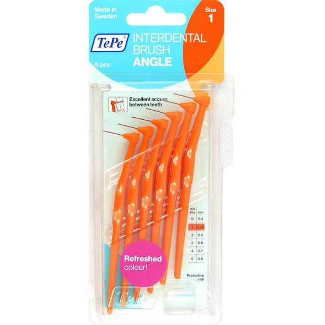 TEPE - Angle Μεσοδόντια Βουρτσάκια 0.45mm - Πορτοκαλί, 6 Τεμάχια