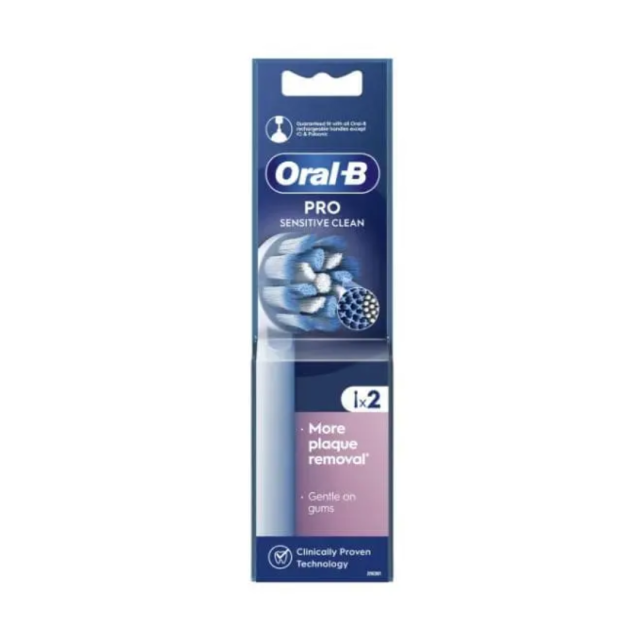 ORAL-B - Sensitive Clean Ανταλλακτικές Κεφαλές για Ηλεκτρική Οδοντόβουρτσα 2τμχ