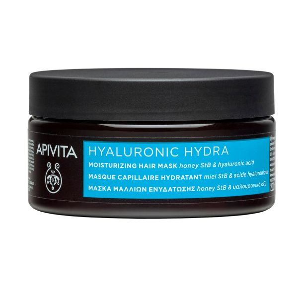 APIVITA - Hyaluronic Hydra Moisturizing Hair Mask Μάσκα Ενυδάτωσης Μαλλιών με Honey STB+ Υαλουρονικό Οξύ, 200ml