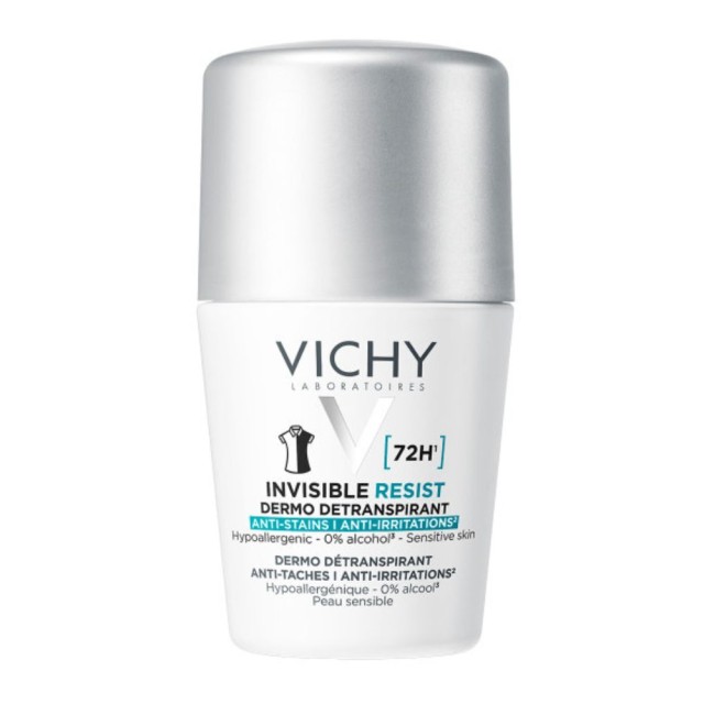 VICHY - Deodorant Invisible Resist 72h Αποσμητικό Κατά των Σημαδιών & της Έντονης Εφίδρωσης 50ml