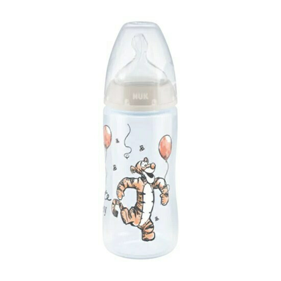 NUK - Disney Winnie The Pooh Tiger First Choice Plus Πλαστικό Μπιμπερό 0-6 μηνών με Δείκτη Ελέγχου Θερμοκρασίας 300ml (10.741.035)