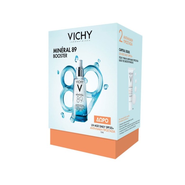 VICHY - Promo  Mineral 89 Booster Ενυδάτωσης & Ενδυνάμωσης 50ml & Capital Soleil UV-Age Daily Spf50+ Πολύ Υψηλή Αντηλιακή Προστασία 15ml