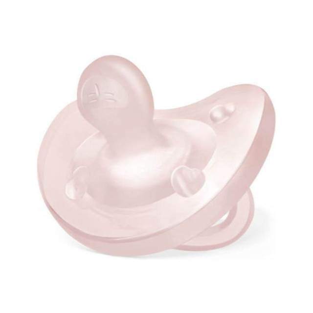 CHICCO - Physio Soft Πιπίλα Σιλικόνης 0-6m+ Ροζ, 1τμχ