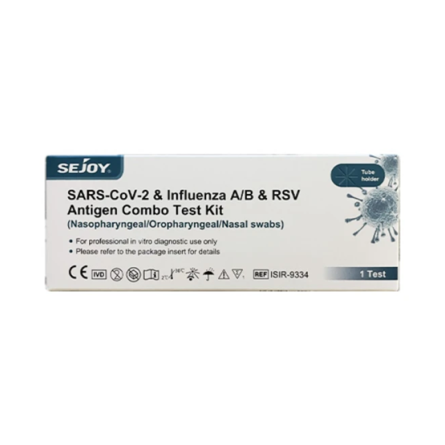 SEJOY - COVID-19 Test Kit Τριπλό Διαγνωστικό Τεστ Covid-19 & Infuenza A/B και RSV 1 τεμάχιο