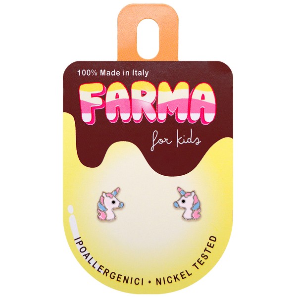 FARMA BIJOUX - Υποαλλεργικά Σκουλαρίκια for Kids Μονόκεροι 8mm (SA619) 1 Ζευγάρι