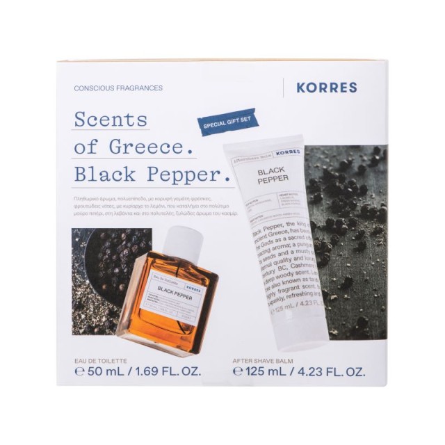 KORRES - Promo Black Pepper Eau De Toilette 50ml & Black Pepper Aftershave Γαλάκτωμα 125ml